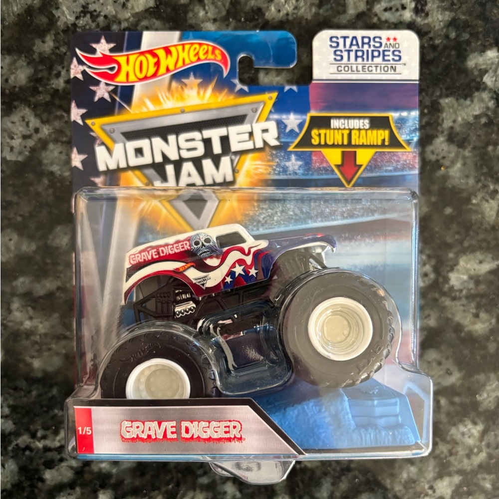 Brand New- Hot Wheels /Monster Jam Grave Digger Stars and Stripes